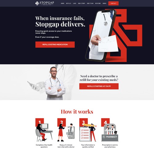 Designs Sleek Telehealth Landing Page Landing Page Design Contest