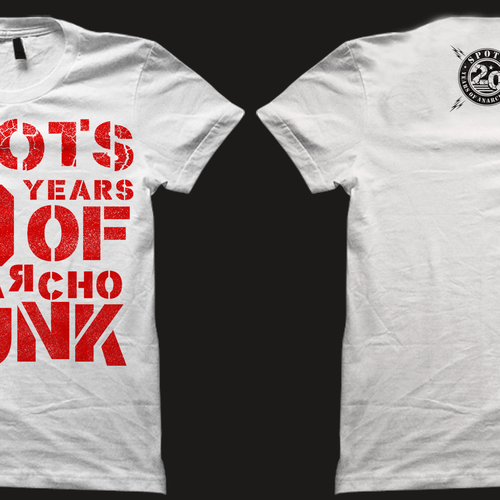 20 Years Anniversary T Shirt For Hardcore Punk Band T Shirt Contest