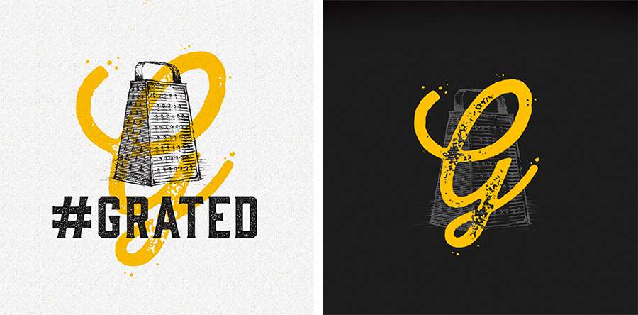 grated logo design