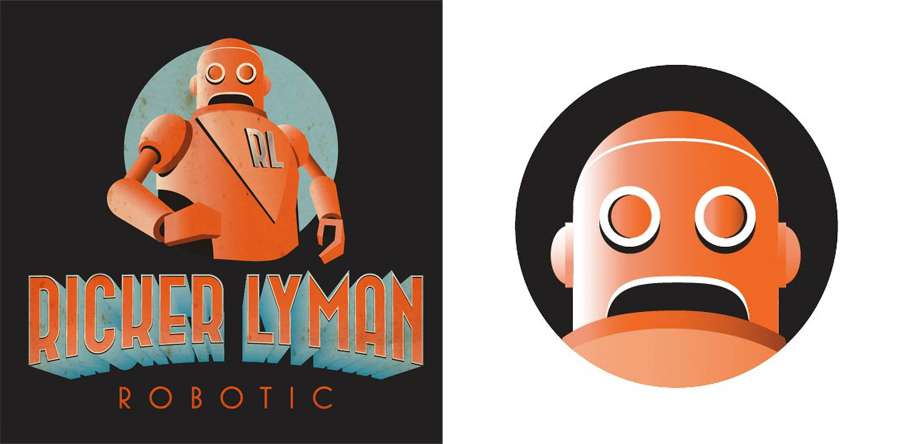 ricker lyman robotic logo design