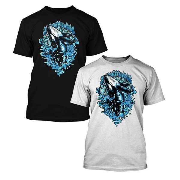 whale t-shirt design