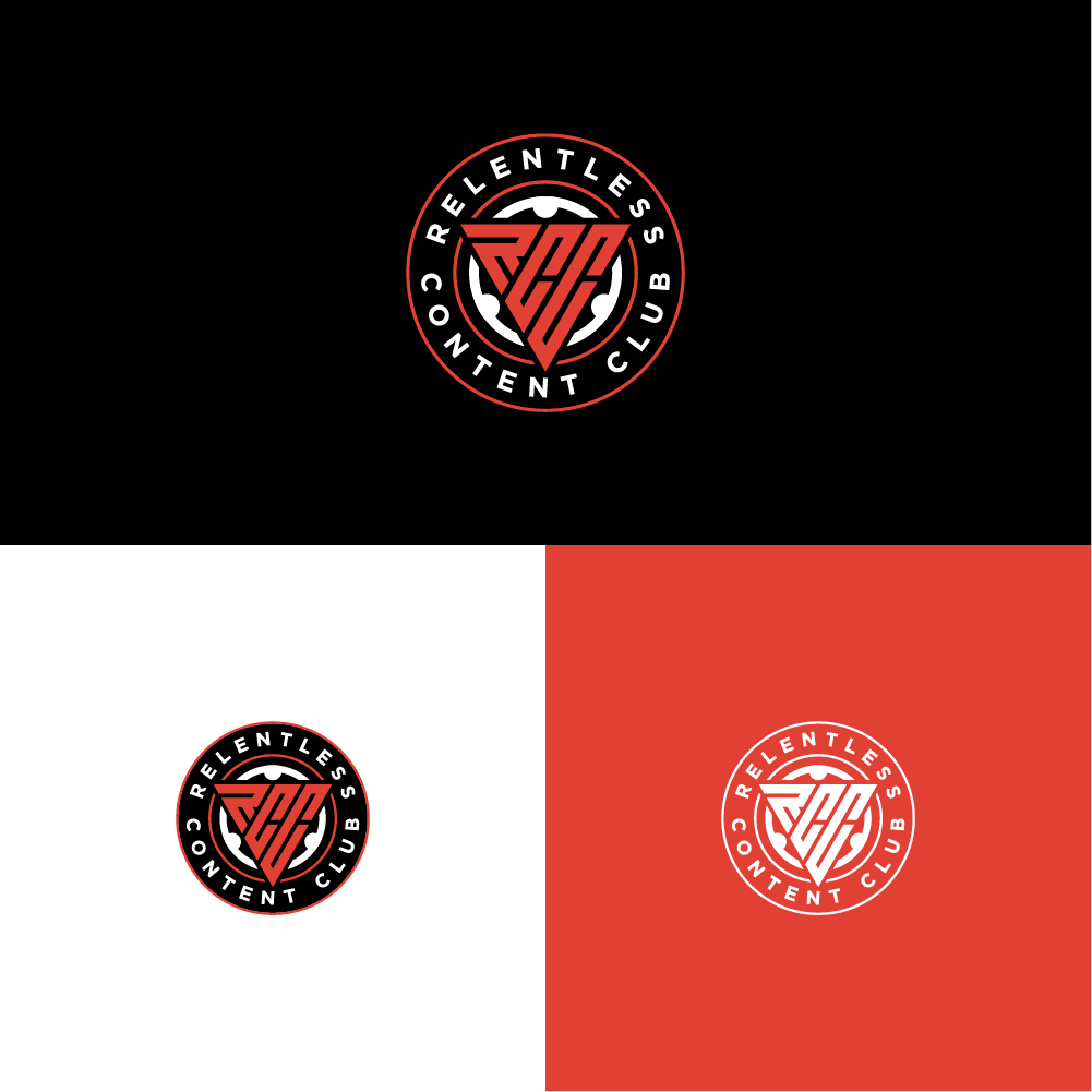 Emblem Logo for Relentless Content Club