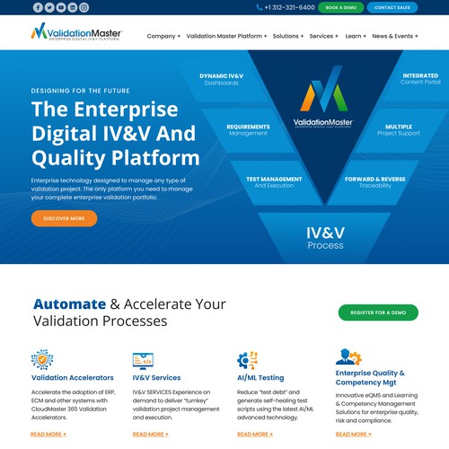 ValidationMaster Digital IV&V Website Re-Design Project Design by AxilSolutions