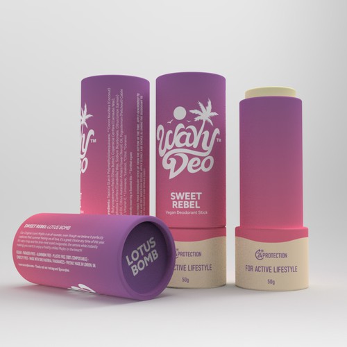 Design creative product packaging for an up and coming deodorant brand! Design by baugaus