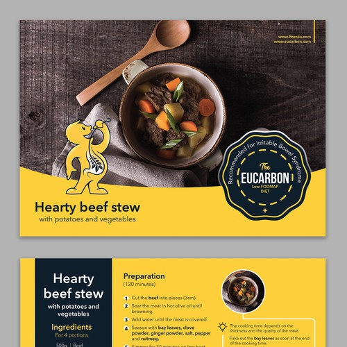 Diseño de Recipe flyer template de YaseenArt