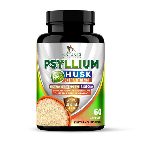 Natural Psyllium Husk Capsules Design needed for Nature's Nutrition Design by JOHN's_AlphaCreation