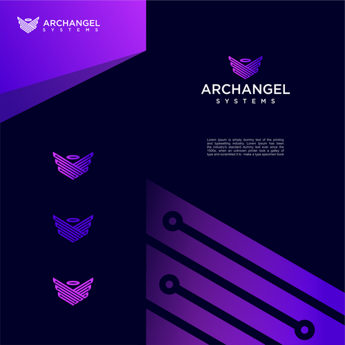 Archangel Systems Software Logo Quest Diseño de Kunai.