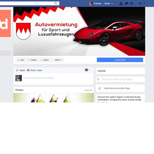 Proposition sur un concours de Couverture Facebook, réalisée par Gustavo@99