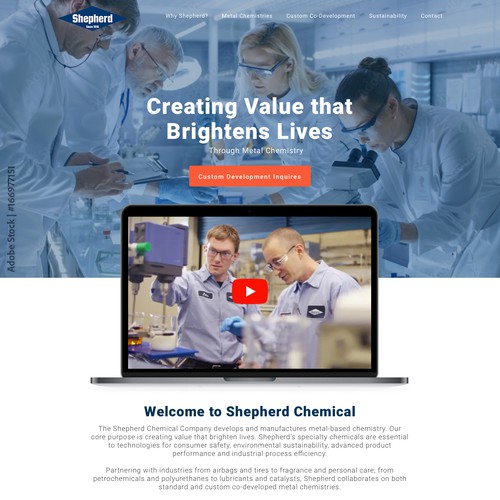 Chemical Company looking for Homepage Facelift Design by oxi.ui