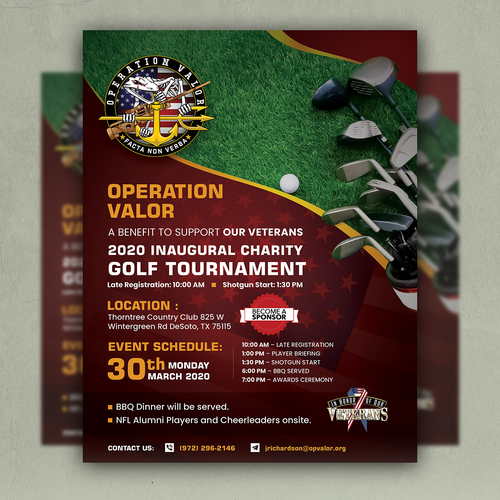 FLYER - Veteran's Charity Golf Tournament Design by Bulls EYE