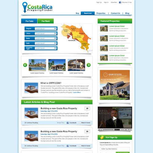Property Finder Site - WP Home Page Design - Experts Wanted! Design by thecenx