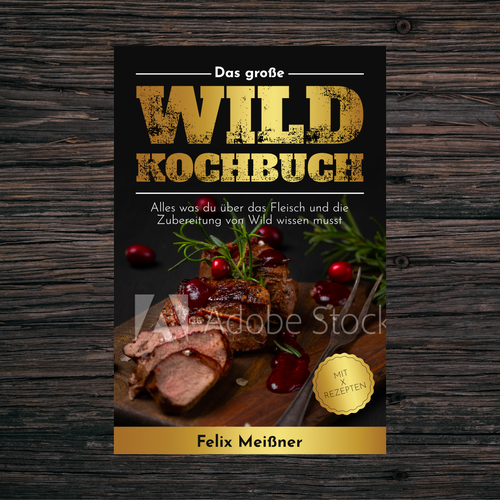 wild meat cookbook cover Design réalisé par Abu Hanifah Studio