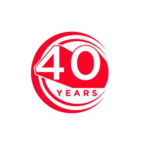 Looking for a modern, expressive 40 years jubilee logo Design by oopz