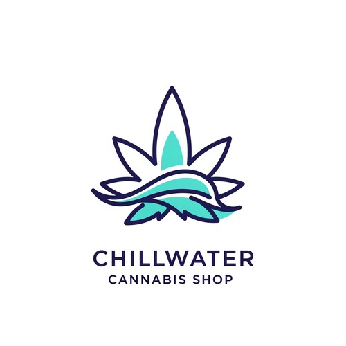 Chillwater Cannabis Shop Logo - Calm the Noise, Find Your Better Design by Kavinda Malaka