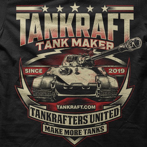 Vintage Look Tiger Tank T-Shirt Illustration Design by Rosewood