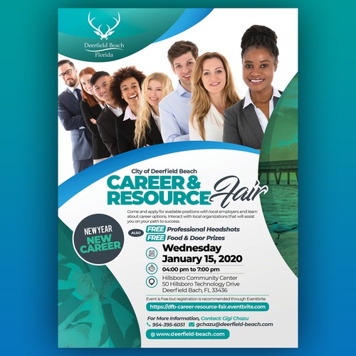 Flyer for a great job fair Design by Titlii
