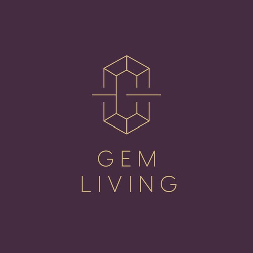 Geometrical, minimalist, modern brand design for Gem Living Design by Jefry | evorge®