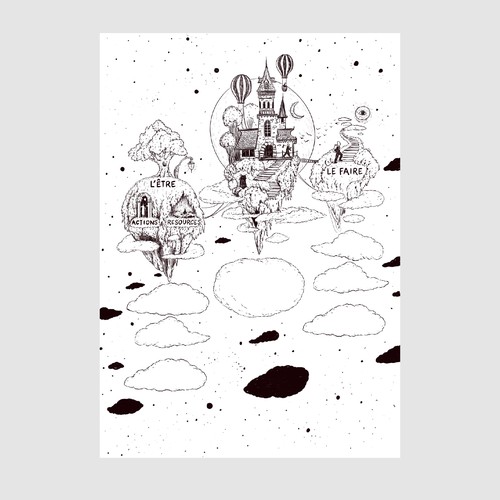 Artwork of a personal development tool to map a dream Design by Marta Valkiv