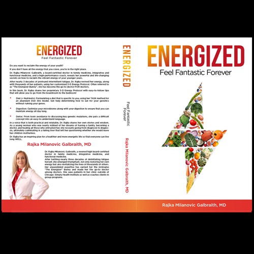 Design a New York Times Bestseller E-book and book cover for my book: Energized Design by MMQureshi