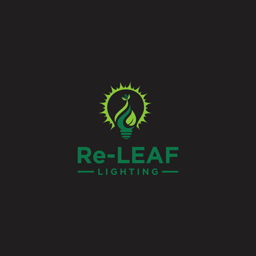 Re-LEAF Lighting logo Diseño de goendil