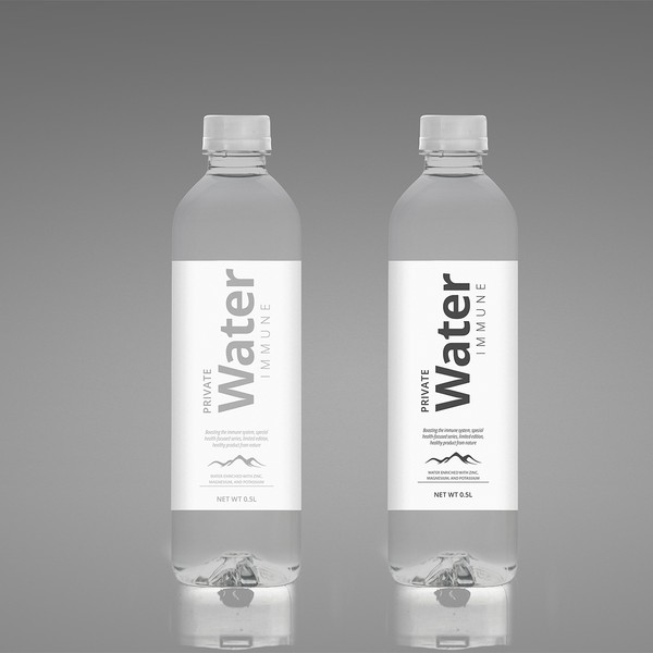 Minimal Label Design For water bottle
