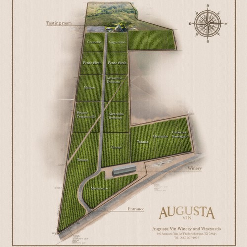 Artist interpretation of a Vineyard map Design by D_MANN™
