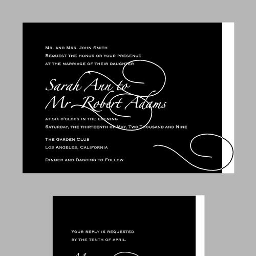 Letterpress Wedding Invitations Ontwerp door sheila