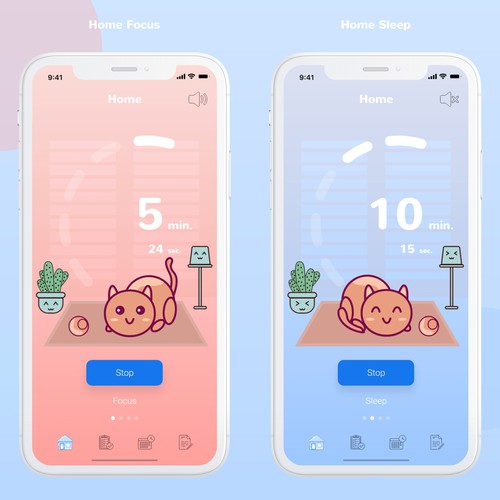 Interface Designs for Timer/Meditation app Design by AleksandarCucu