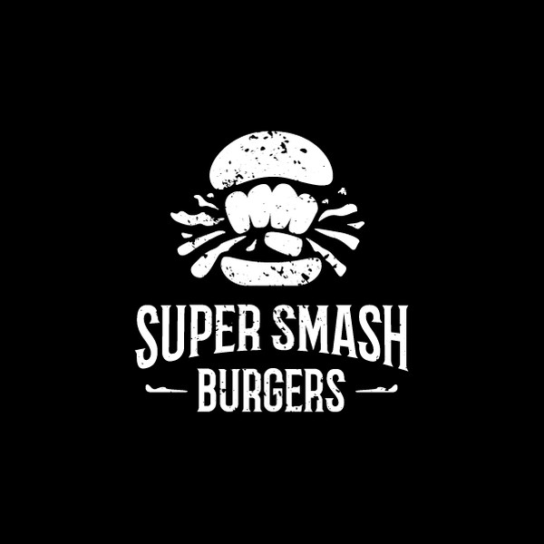super smash burgers - logo design