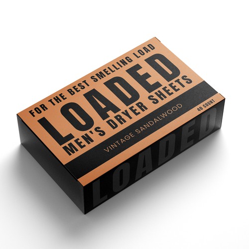 Men's Dryer Sheet Box Design Contest Design by Cameleon77