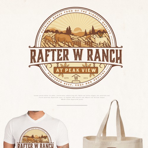 A unique logo that will grab peoples attention for Rafter W Ranch ...