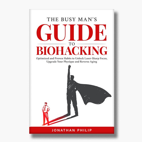 Exciting and unique book cover for mind, body, spirit and health optimization that appeals to men Design by O'idea