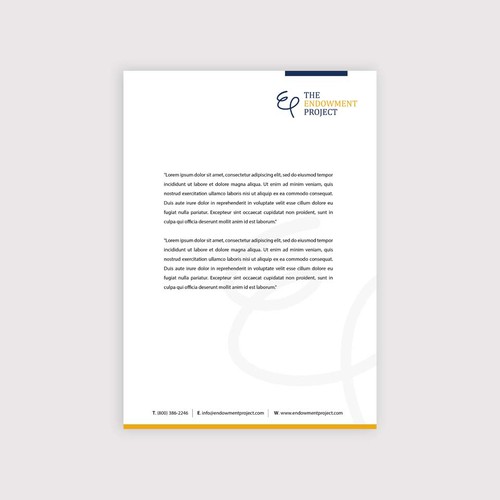 Clean, simple note design, The Endowment Project Design von Artkananta