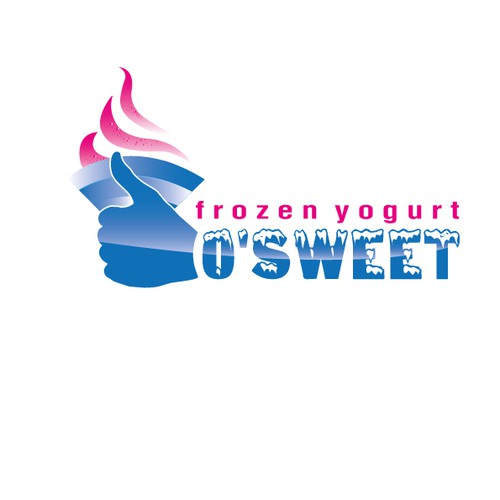 logo for O'SWEET    FROZEN  YOGURT Diseño de AndSh