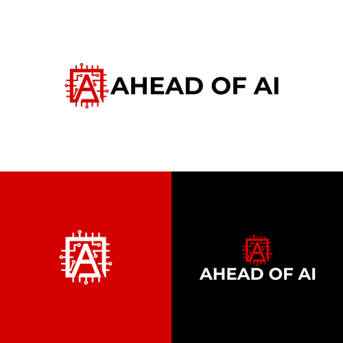 A modern newsletter logo related to artificial intelligence Design by Rekker