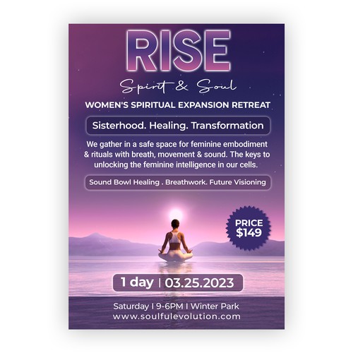 Spiritual Retreat Flyer Design by The Cloud Digital