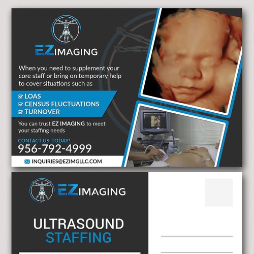 ULTRASOUND STAFFING CARD/FLYER Design by Graph Webs