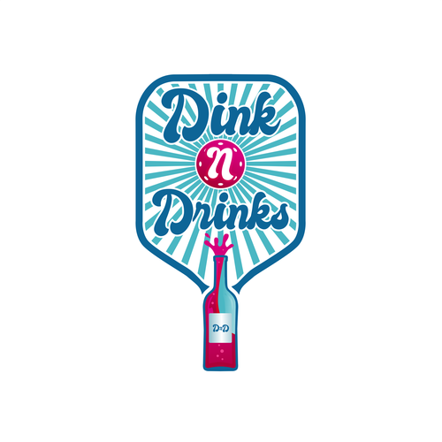 Design a fresh logo for a new Pickleball Biz called Dink N Drinks Design réalisé par Ongie