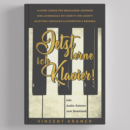 Design a book cover for a piano school for adults! Design by AnnyM