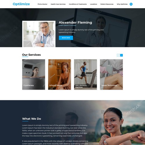 Optiimize longevity website Design by arbitise