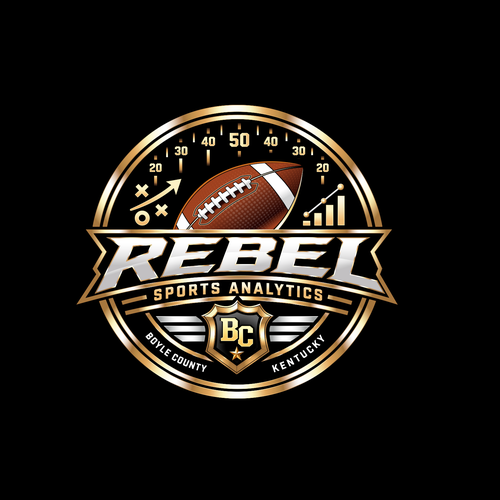"Premium Black & Gold Sports Analytics Logo + Brand System" winning Icon or button