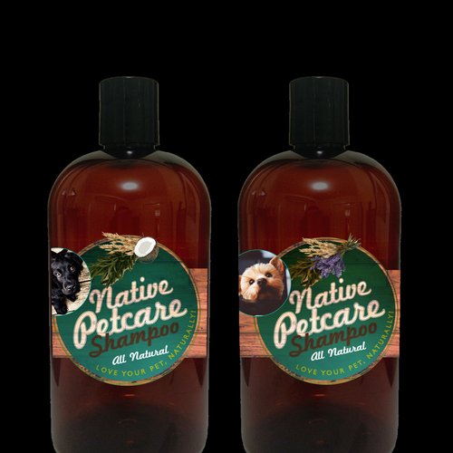 Create a clean, label for Native Petcare, an all-natural dog shampoo! Design by GMarie78