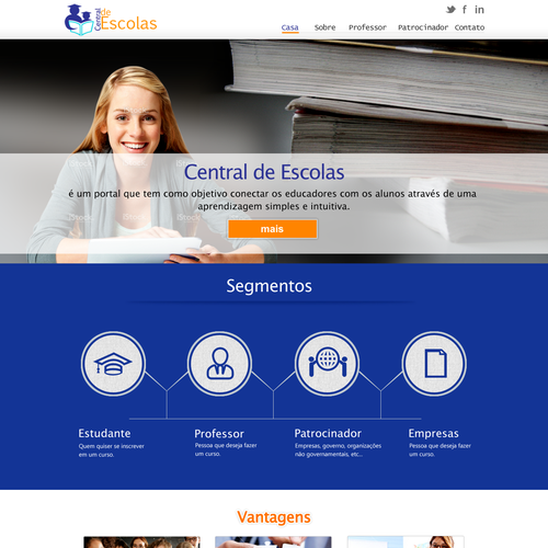 "'Central de Escolas' Needs an Educational Portal" winning Character or mascot