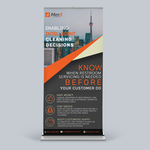 Growing tech startup in IoT needs a banner design for trade-shows Design by Shehran Shayor