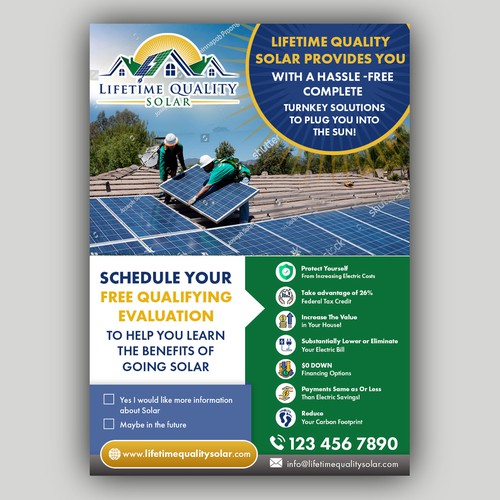 Solar Offer Page for Roofing Customers Design by allMarv