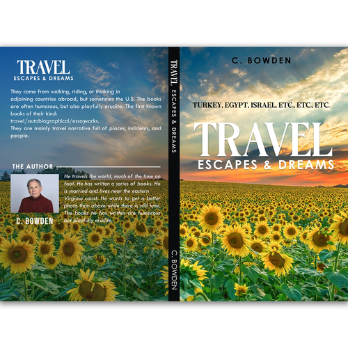 Cover for a travel/autobiography/brief essay book Design by aaliadraws