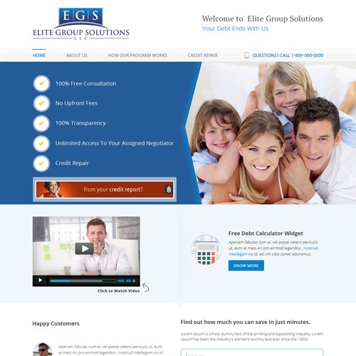 A professional Website for a Debt Settlement/Credit Repair Company ...