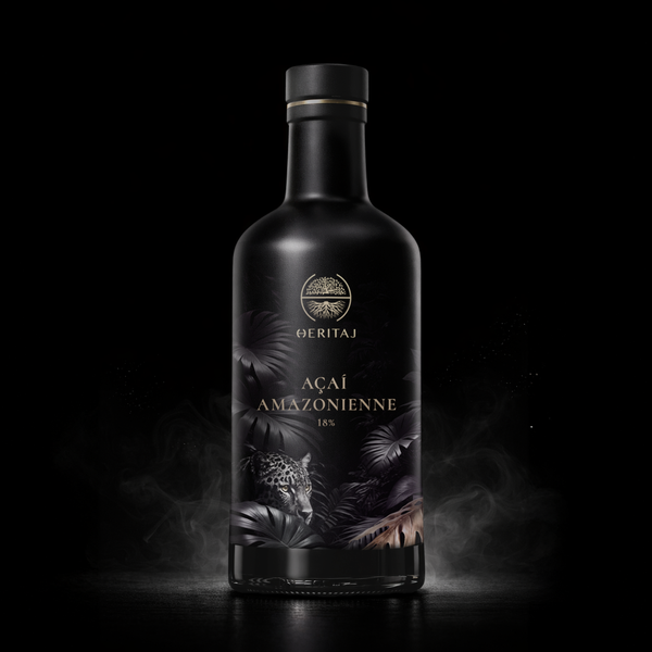 Premium Açaí Bottle Label Design