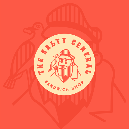 Salty New England General Store / sandwich shop combining classic text & modern imagery Design by RobertEdvin