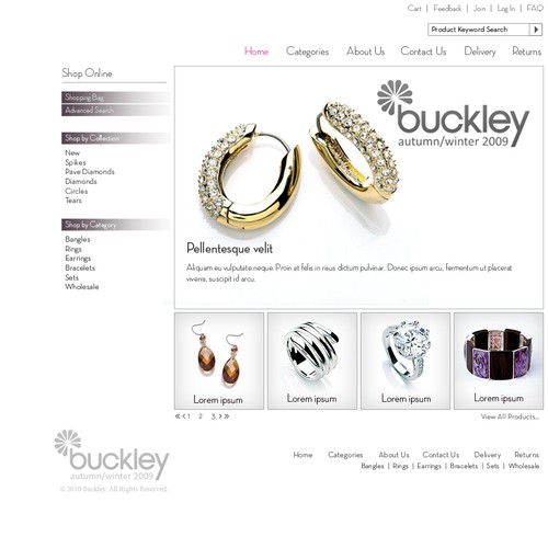 Jewellery E-Commerce Template Required For Magento Design por UXd3sign